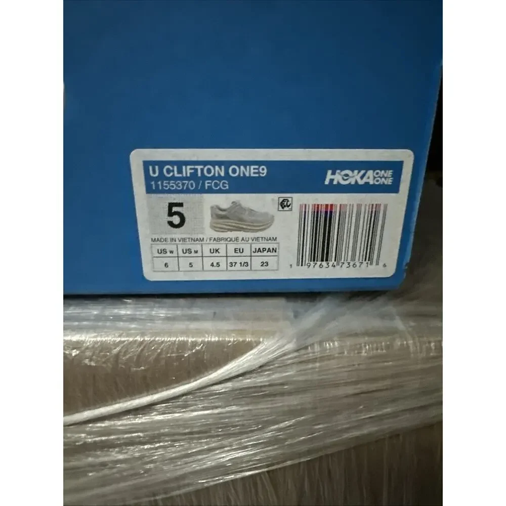 New Women's Size 6 Hoka Clifton One 9 Frosted Cosmic Grey 1155370-FCG Men's 5